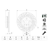 BOSCH 0 986 479 E15 Bremsscheibe