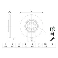 BOSCH 0 986 479 F66 Bremsscheibe