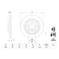 BOSCH 0 986 479 F68 Bremsscheibe