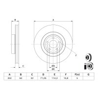 BOSCH 0 986 479 J33 Bremsscheibe