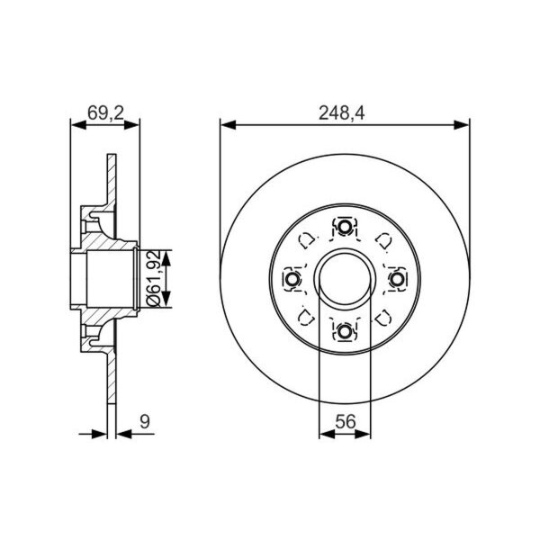 BOSCH 0 986 479 S43 Bremsscheibe