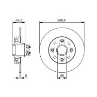 BOSCH 0 986 479 S43 Bremsscheibe