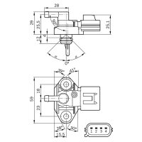 BOSCH 0 261 230 093 Sensor, Kraftstoffdruck