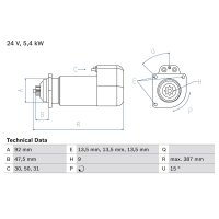 BOSCH 0 986 011 570 Starter