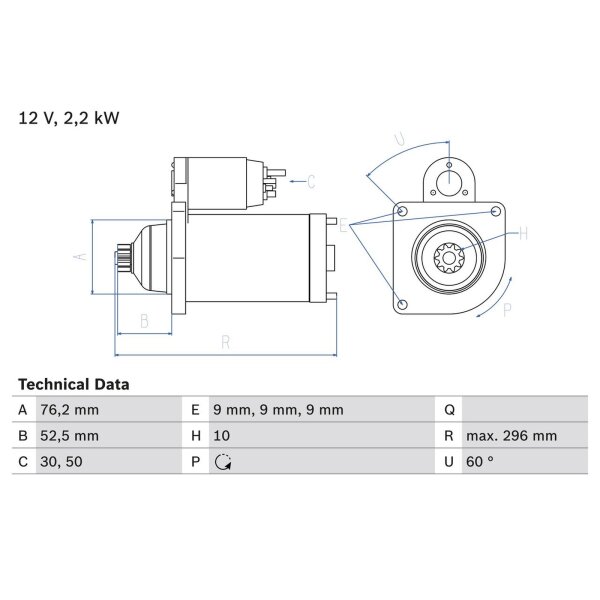 BOSCH 0 986 016 340 Starter
