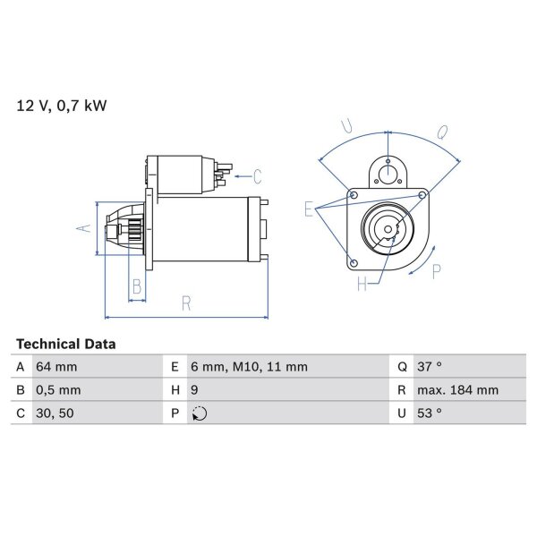 BOSCH 0 986 017 840 Starter