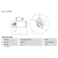 BOSCH 0 986 018 570 Starter