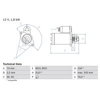 BOSCH 0 986 018 680 Starter