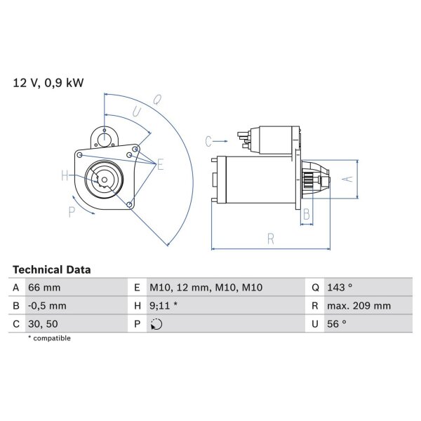 BOSCH 0 986 018 860 Starter