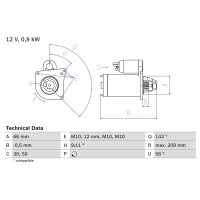 BOSCH 0 986 018 860 Starter