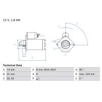 BOSCH 0 986 021 230 Starter