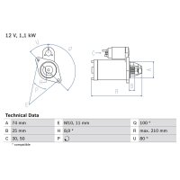 BOSCH 0 986 021 550 Starter