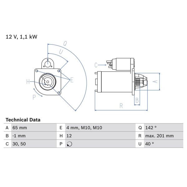 BOSCH 0 986 021 741 Starter