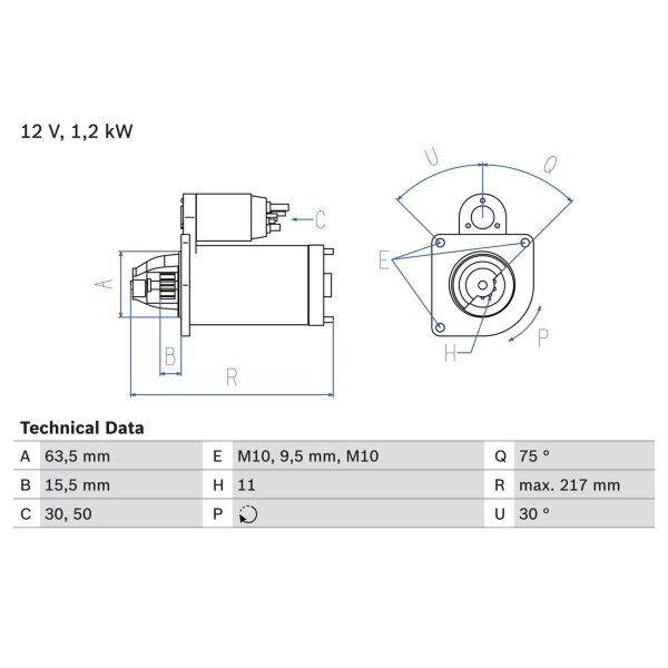 BOSCH 0 986 022 131 Starter