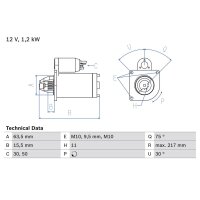 BOSCH 0 986 022 131 Starter