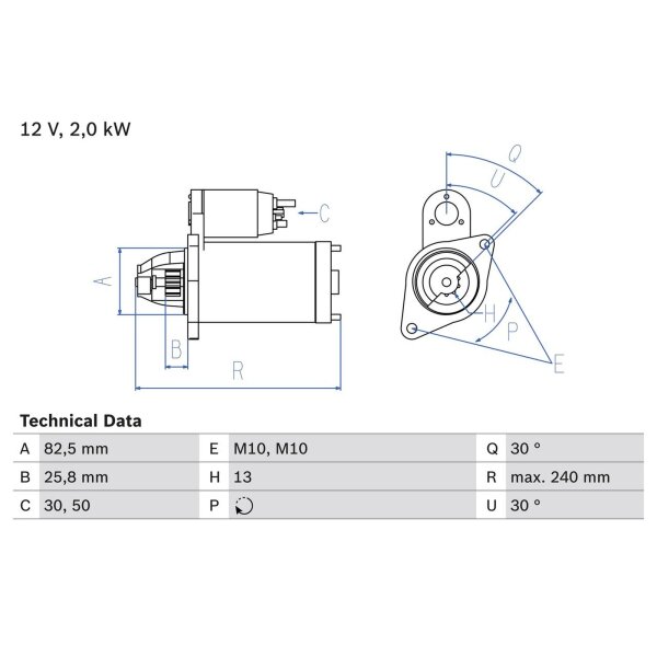 BOSCH 0 986 023 000 Starter