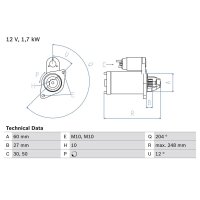BOSCH 0 986 023 100 Starter