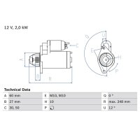 BOSCH 0 986 023 110 Starter