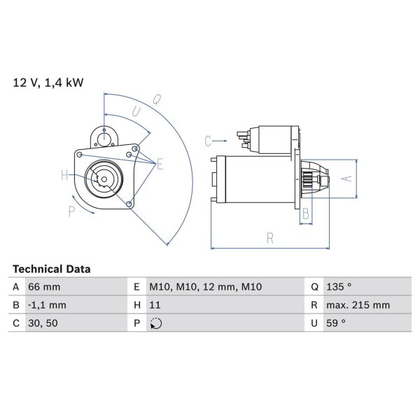 BOSCH 0 986 024 130 Starter