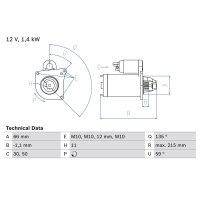 BOSCH 0 986 024 130 Starter