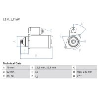 BOSCH 0 986 025 150 Starter