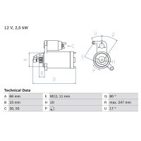 BOSCH 0 986 025 160 Starter