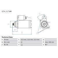 BOSCH 0 986 025 220 Starter