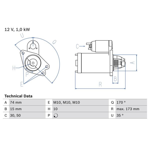 BOSCH 0 986 025 290 Starter