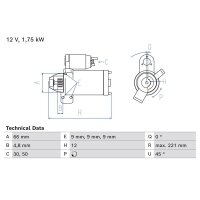 BOSCH 0 986 025 510 Starter