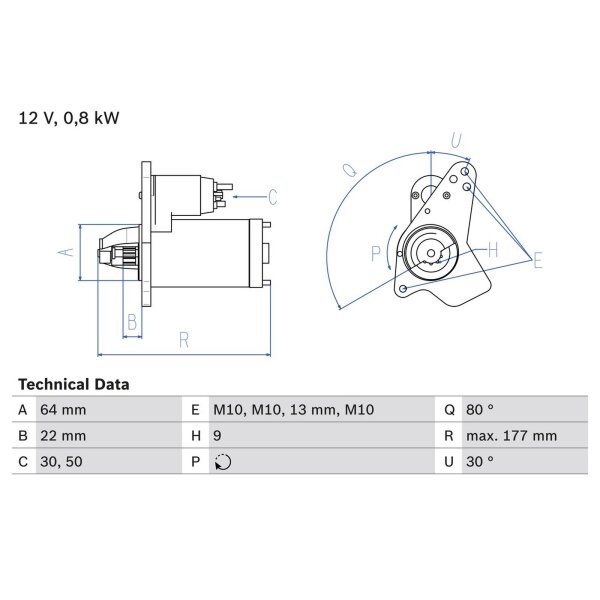 BOSCH 0 986 026 250 Starter