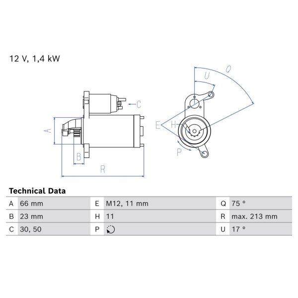 BOSCH 0 986 027 500 Starter