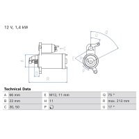 BOSCH 0 986 027 500 Starter