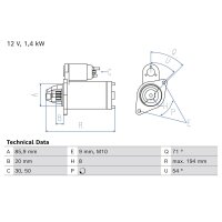 BOSCH 0 986 028 060 Starter