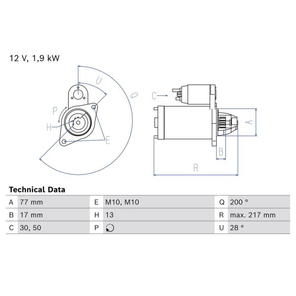 BOSCH 0 986 029 220 Starter