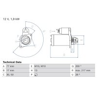 BOSCH 0 986 029 220 Starter