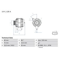 BOSCH 0 986 041 810 Generator