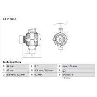 BOSCH 0 986 042 530 Generator
