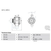 BOSCH 0 986 044 020 Generator