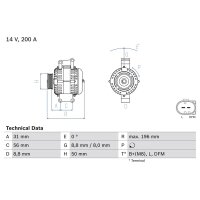 BOSCH 0 986 046 320 Generator