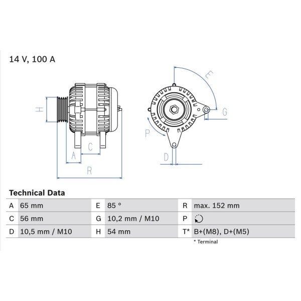 BOSCH 0 986 047 270 Generator
