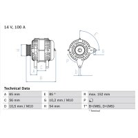 BOSCH 0 986 047 270 Generator