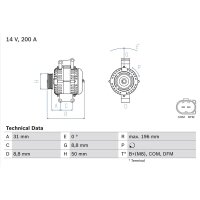 BOSCH 0 986 047 490 Generator