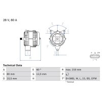 BOSCH 0 986 048 100 Generator