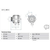 BOSCH 0 986 048 400 Generator