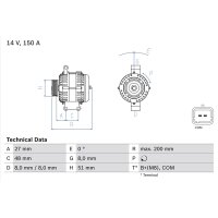BOSCH 0 986 048 740 Generator