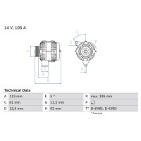 BOSCH 0 986 048 791 Generator