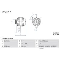 BOSCH 0 986 048 801 Generator