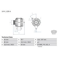 BOSCH 0 986 049 171 Generator