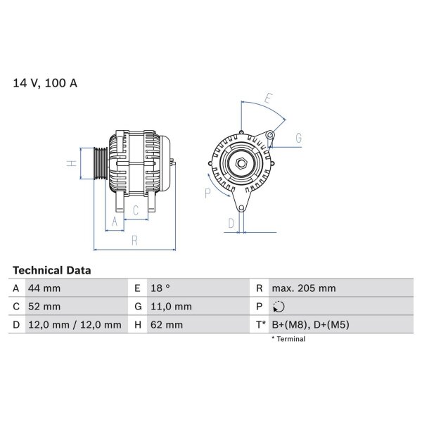 BOSCH 0 986 049 231 Generator