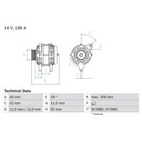 BOSCH 0 986 049 231 Generator